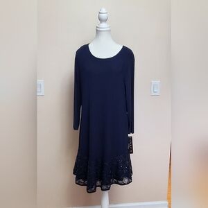 NWT Tiana B SIZE 16 Special Occasion Navy Blue Little NAVY dress